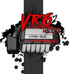 an image of a car engine with the words vr6 power on it