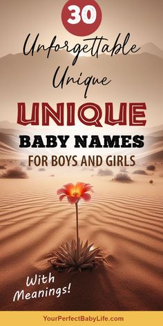 Discover baby names like never before! Our list of 30 unique names offers something special for every little one. Get inspired! #UniqueBabyNames #NewParents Unique Baby Names For Boys, Nature Inspired Names, Rare Names, Unusual Names, Gender Neutral Names