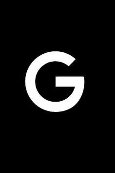 a black and white logo with the letter g in it's center, on a dark background