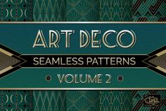 art deco seamless patterns volume 2