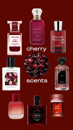 Cherry Perfume, Cherry Products, Gold App, Cherry Tart, Body Skin Care Routine, Fragrance Collection