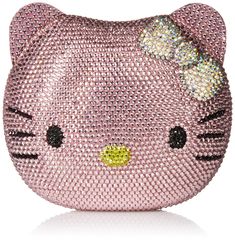 PRICES MAY VARY. From the Hello Kitty Holiday Couture Collection. Showcased on a 3-dimensional Hello Kitty silhouette, embellished with pink multifaceted crystals, and accentuated with an iridescent crystal bow. Light up the room with this playful clutch, designed to pop and sparkle with a diamond like shine. Magnetic closure, silver toned hardware and metallic silver lining. Dimensions: Approximately 5.5 “inches long, 5.0” inches tall, 2.0” inches wide. Lining: Metallic silver. Drop in chain St Hello Kitty Crystal, Crystal Couture, Hello Kitty Cat, Hello Kitty Purse, Hello Kitty Bag, Designer Clutch Bags, Gold Gift Boxes, Pink Wedding Dress, Crystal Clutch