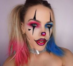 Hallowen Schminke, Harley Quinn Make-up, Harley Quinn Makeup, Lip Shades