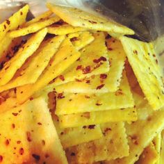 close up view of sliced and seasoned food items