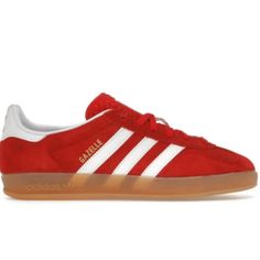 Red Adidas Gazelle Sneakers No Box Adidas Gazelle Red, Red Adidas Gazelle, Red Gazelle, Red Tennis Shoes, Adidas Gazelle Pink, Gazelle Shoes, Xmas Wishlist, Red Platform, Wishlist 2024