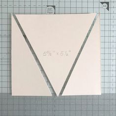 a piece of paper that has been cut into triangles