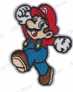 the mario bros character iron on patch