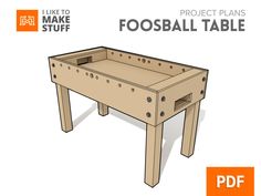 a wooden table that is made to look like a football table