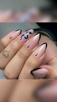 Anime Nails, Edgy Nails, Black Nail Designs, Black Nail, Dream Nails