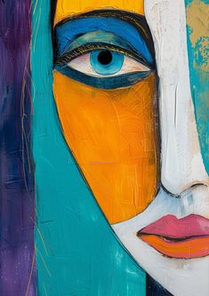 Custom portrait featuring beautifully designed abstract face art, perfect for unique home decor and personalized gifts Campy Art, Abstract Portrait Painting, Art Beat, Abstract Face, Mom Art, Half Face, Foto Art, Art For Your Home