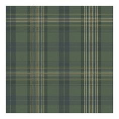 a green and brown plaid fabric