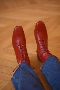 Anne Thomas Pavlova Boots - Nappa Guiotto Chestnut Color, Ankle Heels, Chestnut Brown, Goat Leather, Pavlova, Dream Shoes, Dream Clothes, Nappa Leather, Sock Shoes