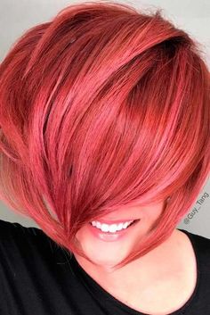 Red Hair Pictures, Red Bob Hair, Short Purple Hair, Round Hair Brush, Short Red Hair, Guy Tang, Hair Powder, Chin Length Hair, Copper Rose