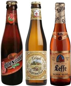 three different types of beer are shown here