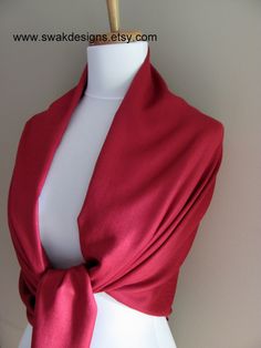 Wedding Pashmina, Wedding Scarf, Womens Scarf, Red Wedding Dresses, Bridal Shawl, Tie Dye Cotton, Crimson Red, Wide Headband, Wedding Dress Trends