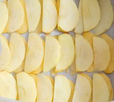 several pieces of cut up apples in a container