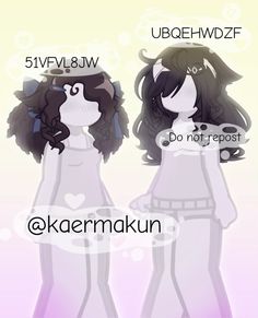 two cartoon girls with different hair styles