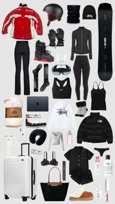 Ski trip essentials ideas for women.. Ski Travel Packing, Packing For Skiing, Skiing Essentials Packing Lists, Skiing Gear Women's, Skiing Must Haves, What To Bring On A Ski Trip