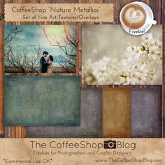 the coffee shop flyer is designed to look like an old photo