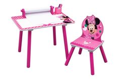 a pink minnie mouse desk and chair set