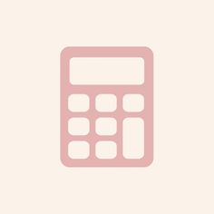 a pink calculator on a white background