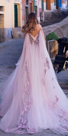 Bride Dress Backless, Disney Wedding Dress, Disney Wedding Dresses, Tulle Wedding Gown, Fairy Tale Wedding Dress, Pink Wedding Dress, Fairy Wedding, Lace Formal Dress, Fairytale Dress