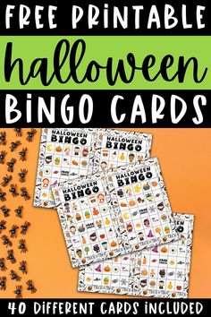 free printable halloween bingo cards for kids to play in the yard or on the lawn