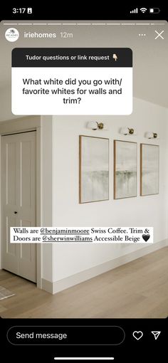 an image of a room with two pictures on the wall and texting below it