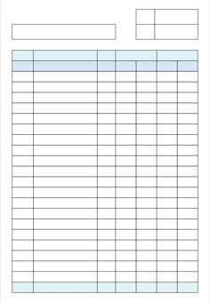 a printable spreadsheet showing the number of items in each column