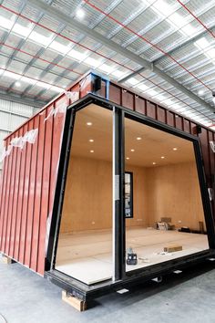 ModnPod with ColorBondSteel Cladding Pod Homes, A-frame Interior, Garden Pods, Camping Pod, Container Office, Neon Box, Portable Buildings, Coffee Container, Triangle Shelf