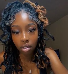 Loc Hairstyles For Women Medium Length, Hairstyles For Medium Length Locs, Medium Loc Styles Women, Loc Goddess, Short Dreadlocks Styles, Dreads Styles For Women, Beautiful Locs, Short Locs Hairstyles, Dreadlock Style