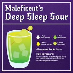 a poster with instructions on how to make an alcoholic drink that is deep sleep sour