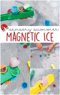 this is an easy activity for kids to make their own magnetic ice