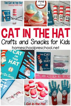 cat in the hat crafts and snacks for kids from homeschoolerschool net