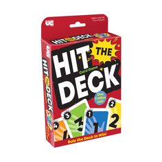 the hit the deck card game is in its box and it's ready to be played