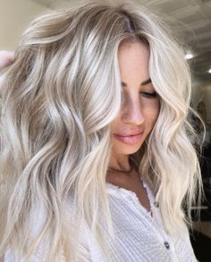 Hair Balayage Blonde, Bright Blonde Hair, Cute Blonde, Balayage Blonde, Ash Blonde Hair, Blonde Hair Inspiration, Blonde Hair Shades