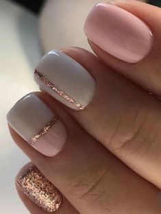 Everything To Know About The Overlay Nails | Acrylic Overlay, Gel Overlay Short Nail Manicure, Solid Color Nails, Gold Nail Art, Winter Mood, Unicorn Nails, Short Square Nails, Nail Art Designs Summer, Colorful Nails, Nails Winter