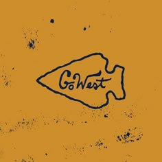 a drawing of a fish with the word go west written on it's side