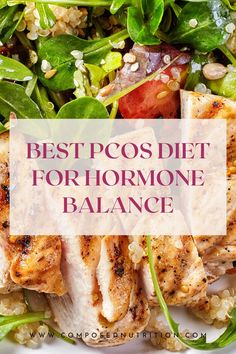 In this post you’ll learn about the best PCOS diet for hormonal imbalance and insulin resistance! Learning about the PCOS diet is one way to regulate your cycle, improve hormone balance, and reduce androgens. Find more PCOS hacks and natural fertility remedies at composednutrition.com.