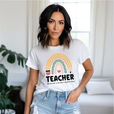 Buy Teach Love Inspire T-Shirt Teach Love Inspire, Inspirational Humor, Back To School Outfits, Spread Love, T Shirt Women, Style Shirt, School Outfit, Teacher Shirts, Workout Tee