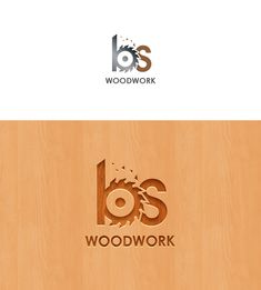 the logo for woodwork is made out of wood and has an abstract design on it