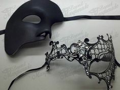 Masquerade Mask Black, Phantom Mask, Black Masquerade, Couples Masquerade Masks, Black Masquerade Mask, Masquerade Outfit, The Mask Costume, Masquerade Theme, Ball Mask