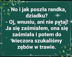 a green sign with white writing on it that says no i jak poza radka, dazduk?