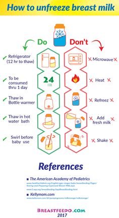 a poster with instructions on how to unfree breast milk