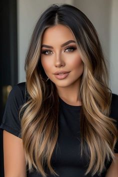 https://thecelebritylifestyle.com/ Wedding Guest Hair For Round Face, Full Highlights For Dark Hair With Money Piece, Brunette Hair With Front Highlights, Dark Hair With Full Highlights, Heavy Highlights On Dark Hair, Heavy Highlights, Highlights On Dark Hair, Womans Hair, Κούρεμα Bob