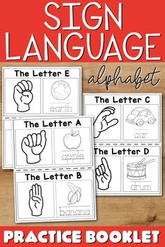 the sign language alphabet practice book