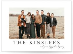 a family photo with the words, the kinsleys