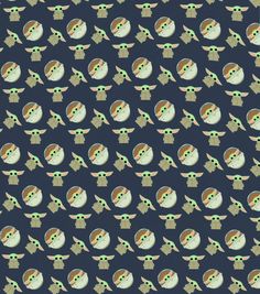 an image of the baby yoda pattern that appears to be made from star wars fabric