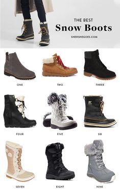 Everyday Snow Boots, Snow Style Winter, Winter Shoes For Snow, Best Snow Shoes For Women, Fashion Winter Boots Womens, Shoes To Wear In The Snow, European Winter Boots, Snow Boots With Leggings, Snow Footwear Women