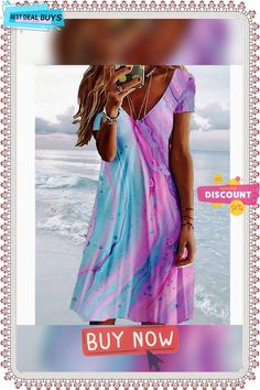 Women's Casual Dress Shift Dress Print Dress Ombre Print V Neck Mini Dress Active Fashion Outdoor Daily Short Sleeve Regular Fit Blue Fuchsia Spring Summer S M L Xl Xxl Purple A-line Beach Dress, Pink A-line Mini Dress Casual, Casual Purple A-line Mini Dress, Casual Purple A-line Midi Dress, Pink A-line Shift Dress, Purple Knee-length Midi Dress For Vacation, Summer Pink Shift Dress, Blue Shift Mini Dress For Summer, Purple A-line Sundress